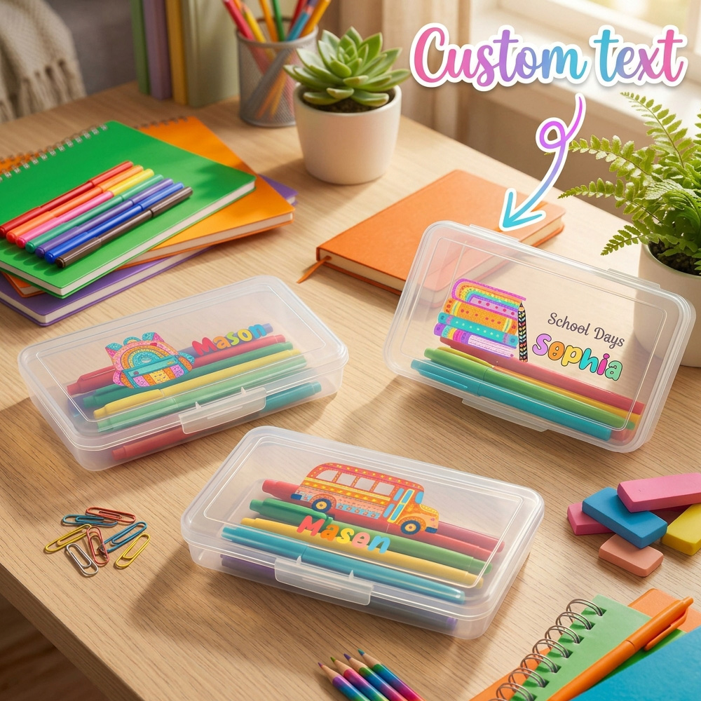 Personalized Name Box - Personalisiertes Federmäppchen, individuell mit Namen versehene,
