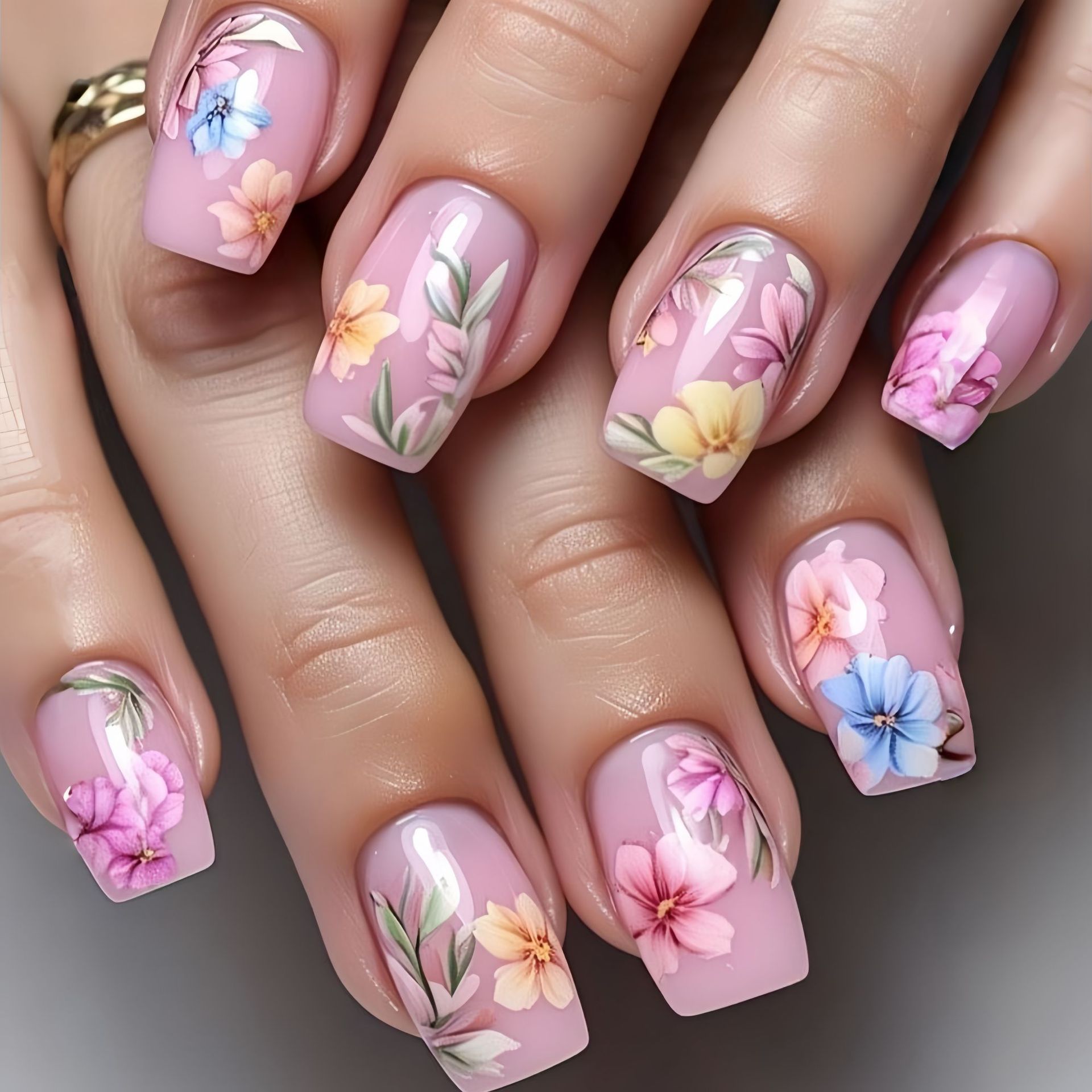 Mittellange künstliche Nägel f – Pressed Flower Art Bewertung und Preis